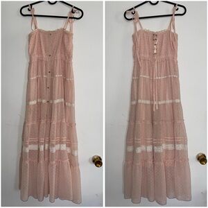 Himekaji Pale Pink Maxi Dress